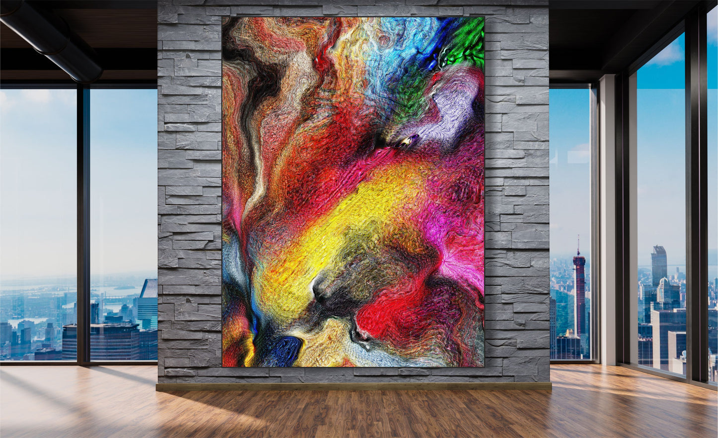 WANDBILDER MIT RAHMEN ABSTRAKT BILDER XXL MODERN WOHNZIMMER FARBEN BUNT