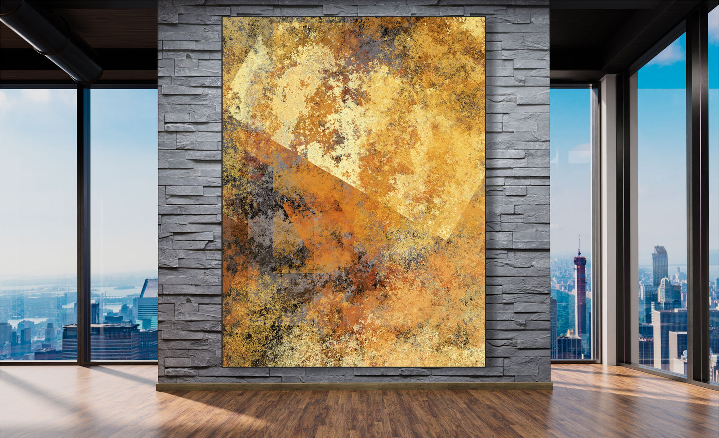 WANDBILD MIT RAHMEN 150x200 ABSTRAKT BILDER XXL WOHNZIMMER KUNST FARBIG MODERN