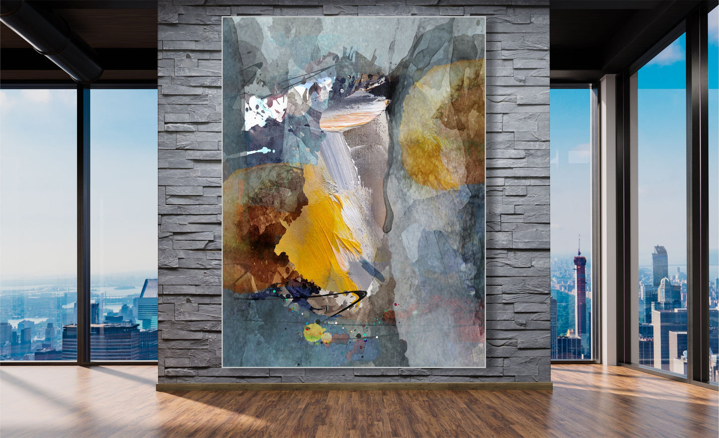 WANDBILDER MIT RAHMEN ABSTRAKT BILDER XXL MODERN WOHNZIMMER MALEREI GRAU