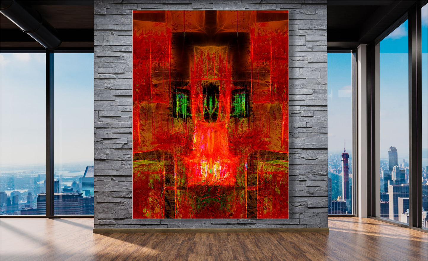 WANDBILDER MIT RAHMEN ABSTRAKT BILDER XXL MODERN WOHNZIMMER KUNST ROT