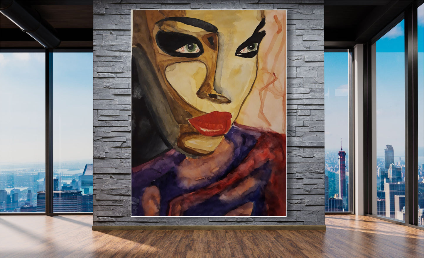 WANDBILDER MIT RAHMEN ABSTRAKT BILDER XXL MODERN WOHNZIMMER MALEREI FRAU