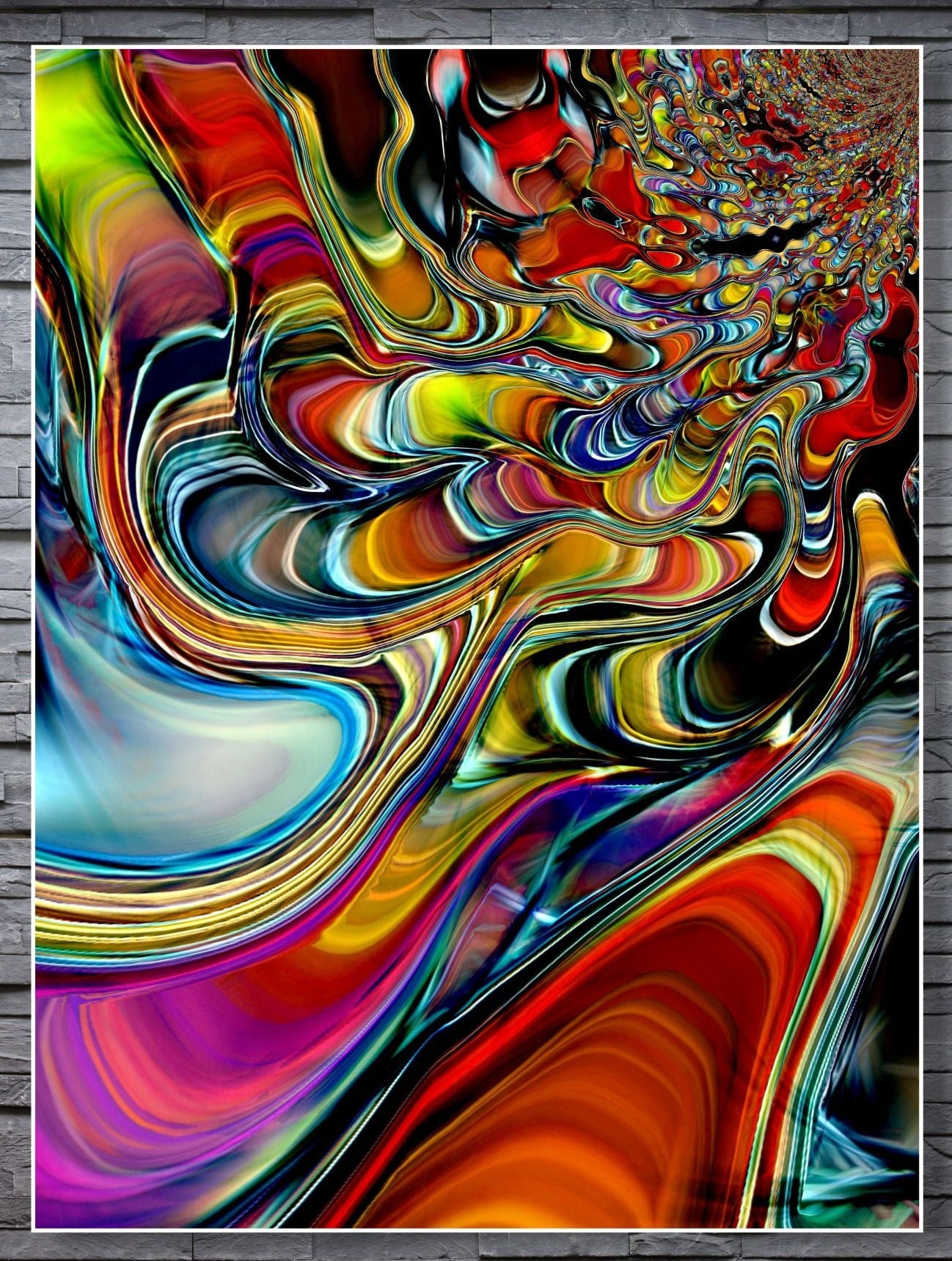 WANDBILDER MIT RAHMEN ABSTRAKT BILDER XXL MODERN WOHNZIMMER KUNST LIQUID