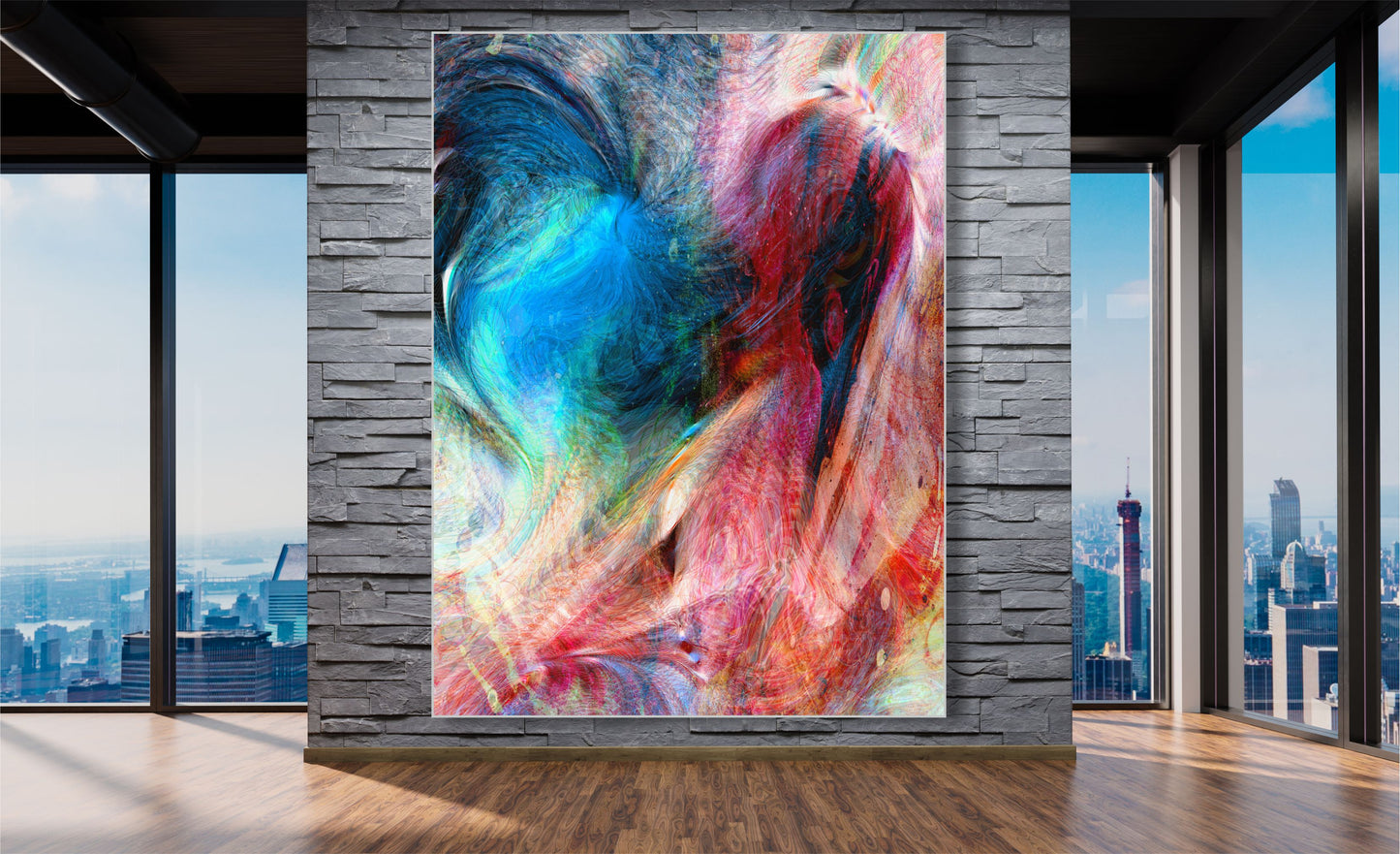 WANDBILDER MIT RAHMEN ABSTRAKT BILDER XXL MODERN WOHNZIMMER KUNST GEWISCHT