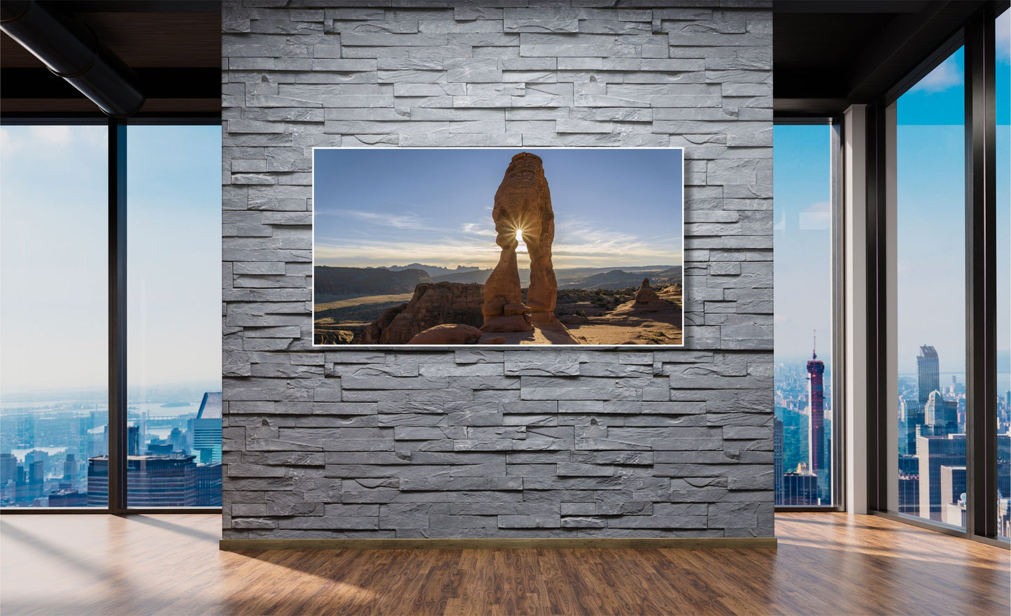 WANDBILDER ALURAHMEN NATUR BILDER WOHNZIMMER 150x80 BERGE AUSSICHT