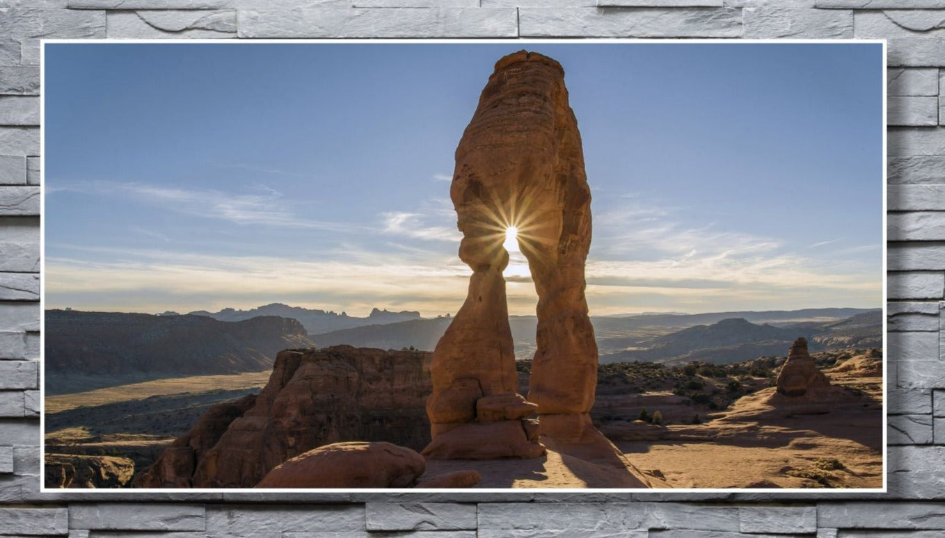 WANDBILDER ALURAHMEN NATUR BILDER WOHNZIMMER 150x80 BERGE AUSSICHT