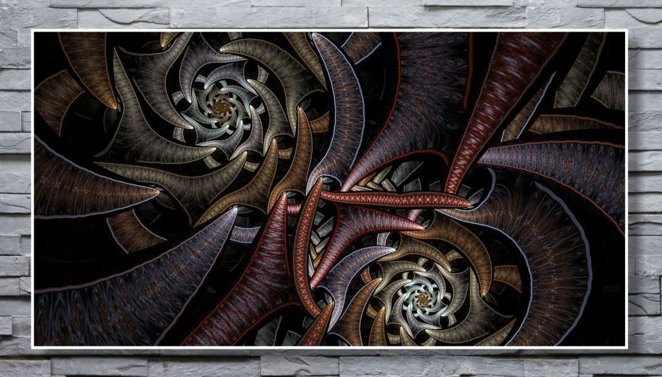 WANDBILDER ALURAHMEN ABSTRAKTE BILDER WOHNZIMMER 150x80 DESIGN FANTASIE