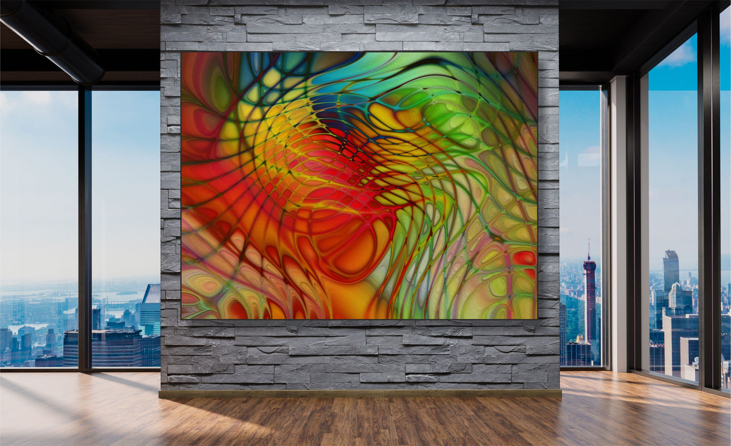 WANDBILDER MIT RAHMEN ABSTRAKT BILDER XXL MODERN WOHNZIMMER KUNST GITTER