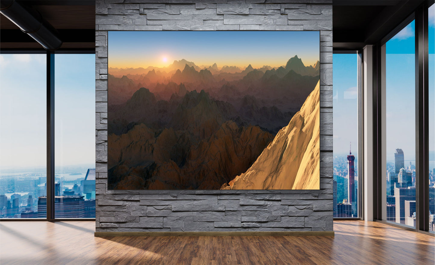 WANDBILDER MIT RAHMEN BILDER XXL MODERN WOHNZIMMER NATUR BERG LANDSCHAFT