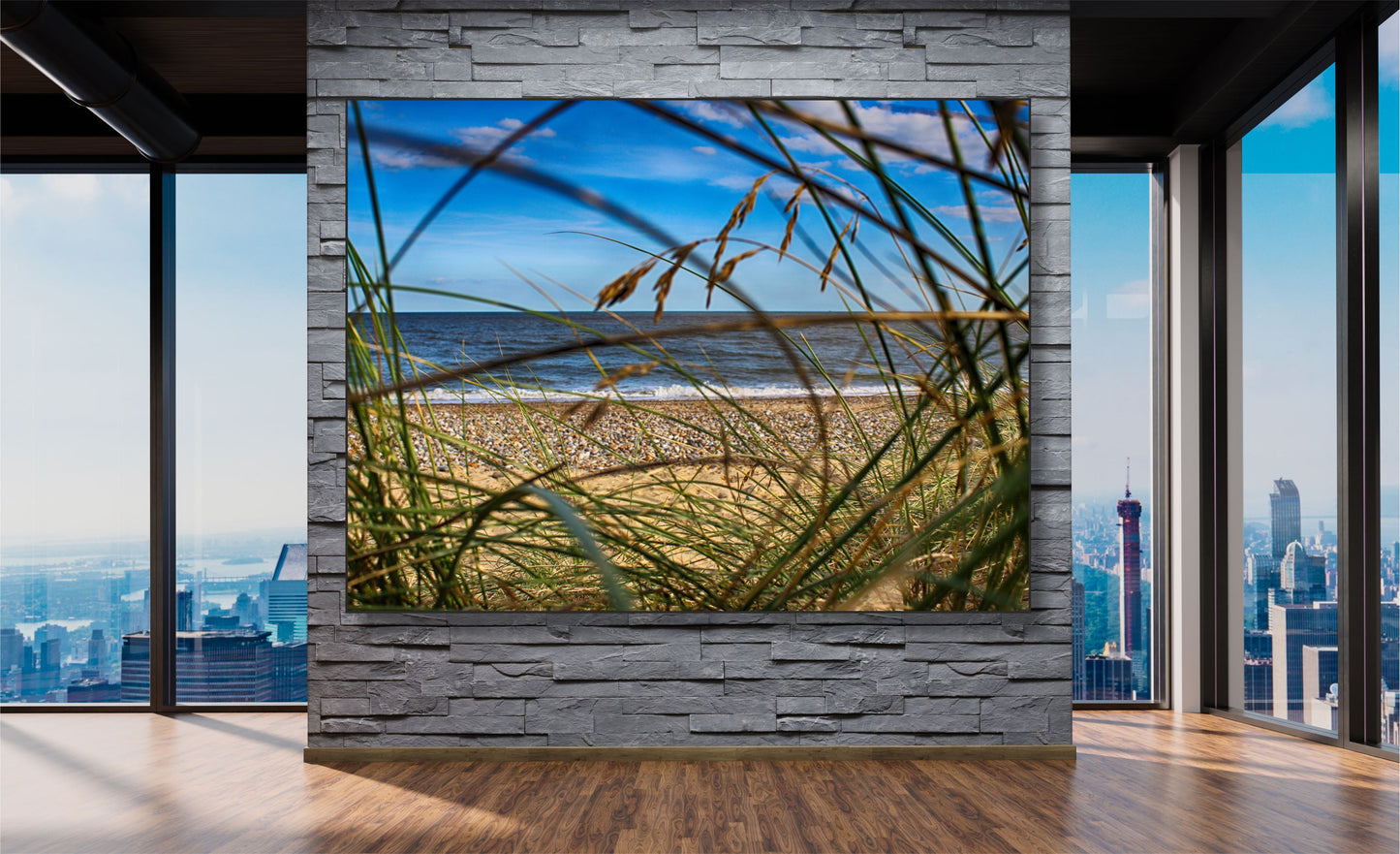 WANDBILDER MIT RAHMEN BILDER XXL MODERN WOHNZIMMER NATUR STRAND KIES