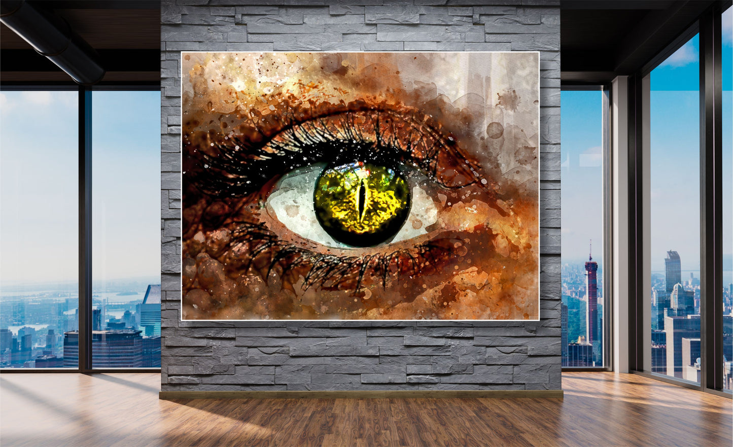 WANDBILDER MIT RAHMEN ABSTRAKT BILDER XXL MODERN WOHNZIMMER KUNST AUGE