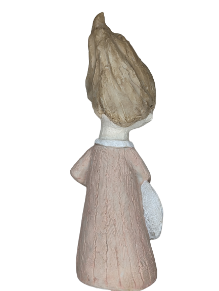 EXNER DEKO FIGUR SKULPTUR LADY CRIVA MIT HUT HÖHE 32 cm MODERN ABSTRAKT