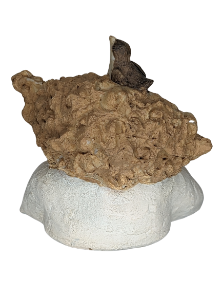 EXNER DEKO FIGUR BÜSTE LADY CRIVA MIT VOGEL HÖHE 16 cm MODERN ABSTRAKT