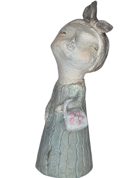 EXNER DEKO FIGUR SKULPTUR LADY CRIVA MIT KLEID HÖHE 22 cm MODERN ABSTRAKT