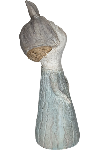 EXNER DEKO FIGUR SKULPTUR LADY CRIVA MIT KLEID HÖHE 22 cm MODERN ABSTRAKT