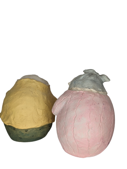 EXNER DEKO FIGUREN SKULPTUREN PAAR CRIVA STEHEND WITZIG HÖHE 15 cm MODERN