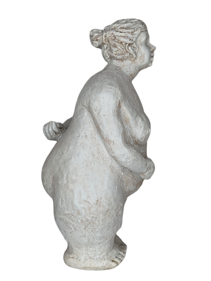 EXNER SKULPTUR DEKO FIGUR HILDA DICKE DAME3 HÖHE 30 cm MODERN STEINOPTIK