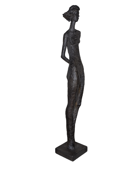 EXNER FRAUEN SKULPTUR DEKO FIGUR HILDA HÖHE 81 cm MODERN ABSTRAKT SCHWARZ