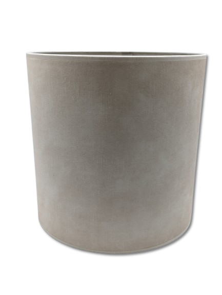 COLMORE LAMPENSHIRM RUND 30x30x30CM VELOUR BEIGE MODERN SCHLICHT