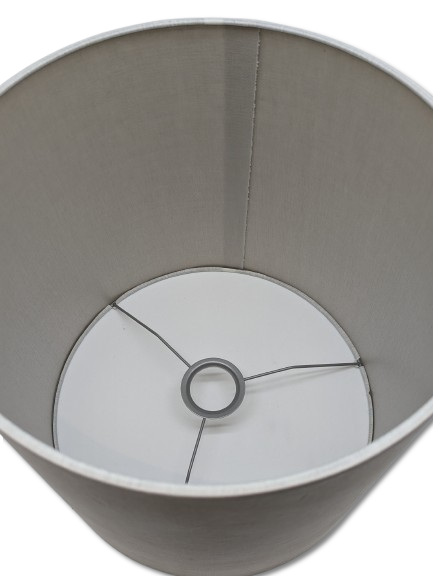 COLMORE LAMPENSHIRM RUND 30x30x30CM VELOUR BEIGE MODERN SCHLICHT
