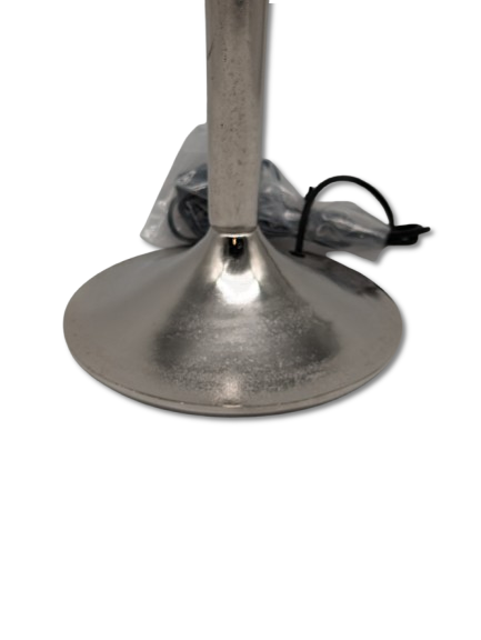 COLMORE LAMPENFUSS SCHLICHTES DESIGN H 60CM ALU RAW SILBER TISCHLEUCHTE MODERN