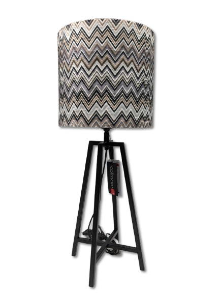 COLMORE LAMPENFUSS H 45 CM METALL SCHWARZ MATT MODERN TISCHLEUCHTE