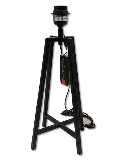 COLMORE LAMPENFUSS H 45 CM METALL SCHWARZ MATT MODERN TISCHLAMPE
