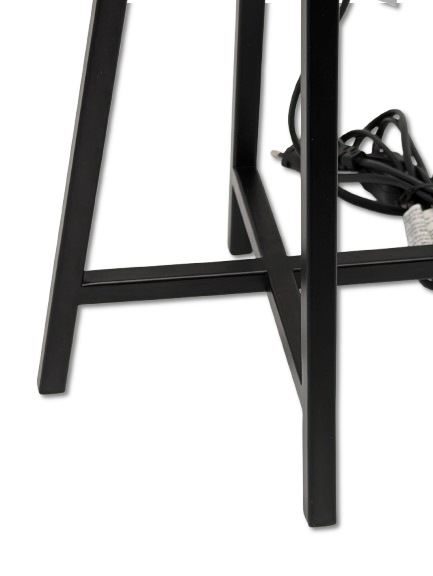 COLMORE LAMPENFUSS H 45 CM METALL SCHWARZ MATT MODERN TISCHLAMPE