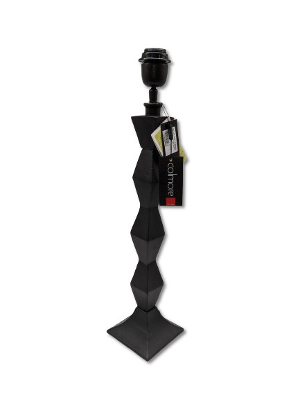 COLMORE LAMPENFUSS DESIGN WELLIG H 58 CM ALU RAW BLACK MODERN TISCHLAMPE