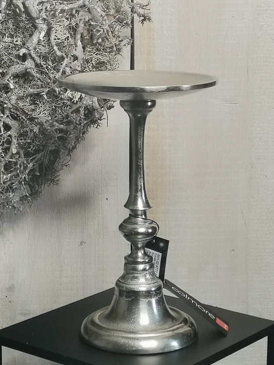 COLMORE Deko Kerzenständer 30x14x14 cm Alu Silber RAW Kerzenhalter