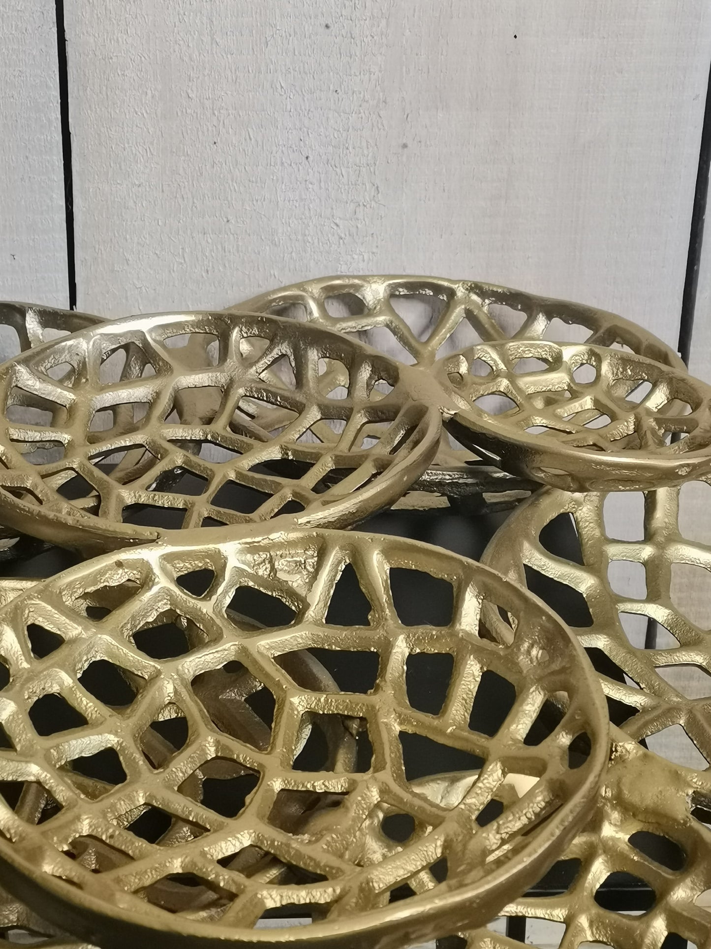 COLMORE Deko Schale 62x55x9 cm Alu Bronze RAW Deko Teller