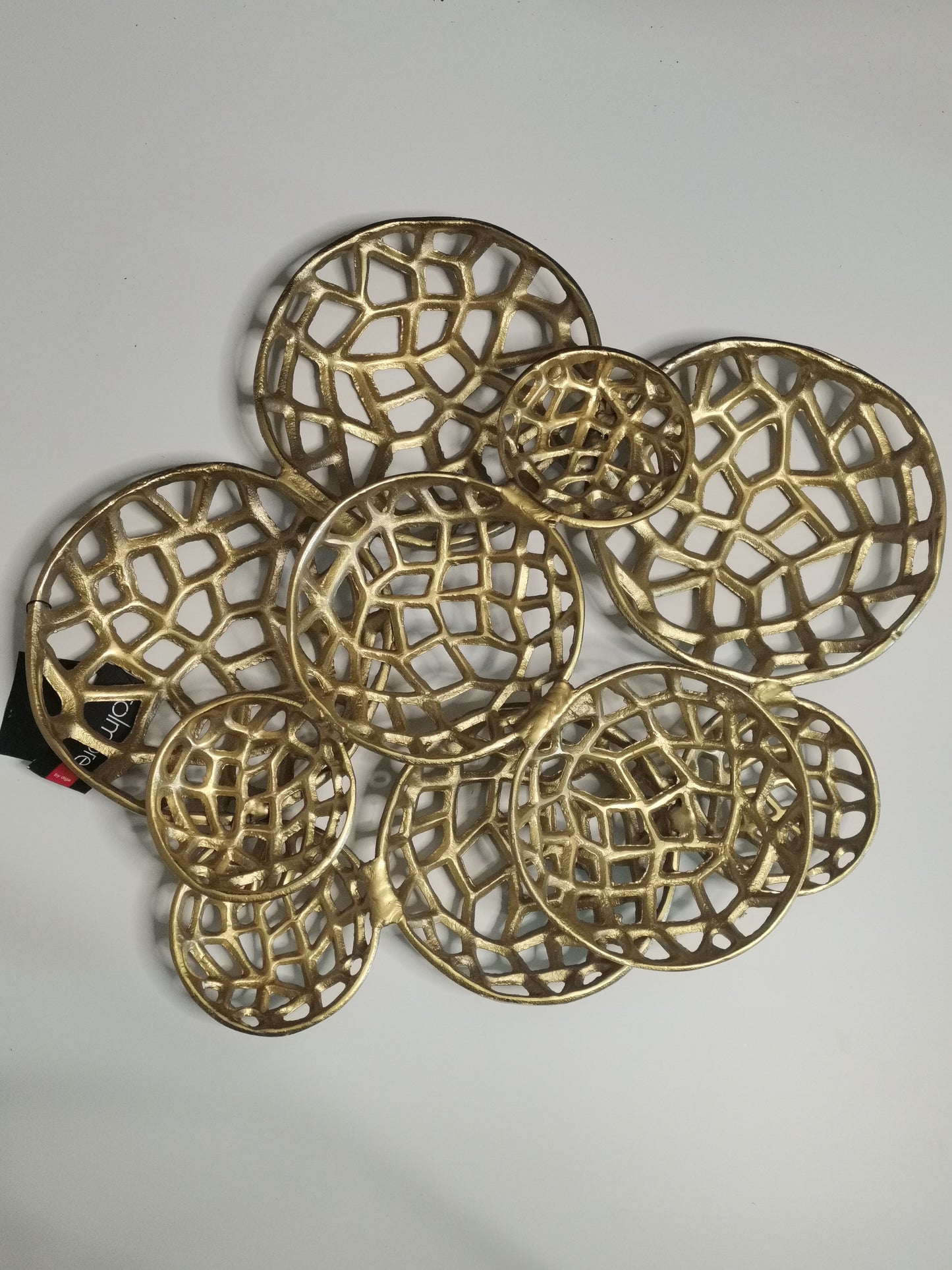 COLMORE Deko Schale 62x55x9 cm Alu Bronze RAW Deko Teller