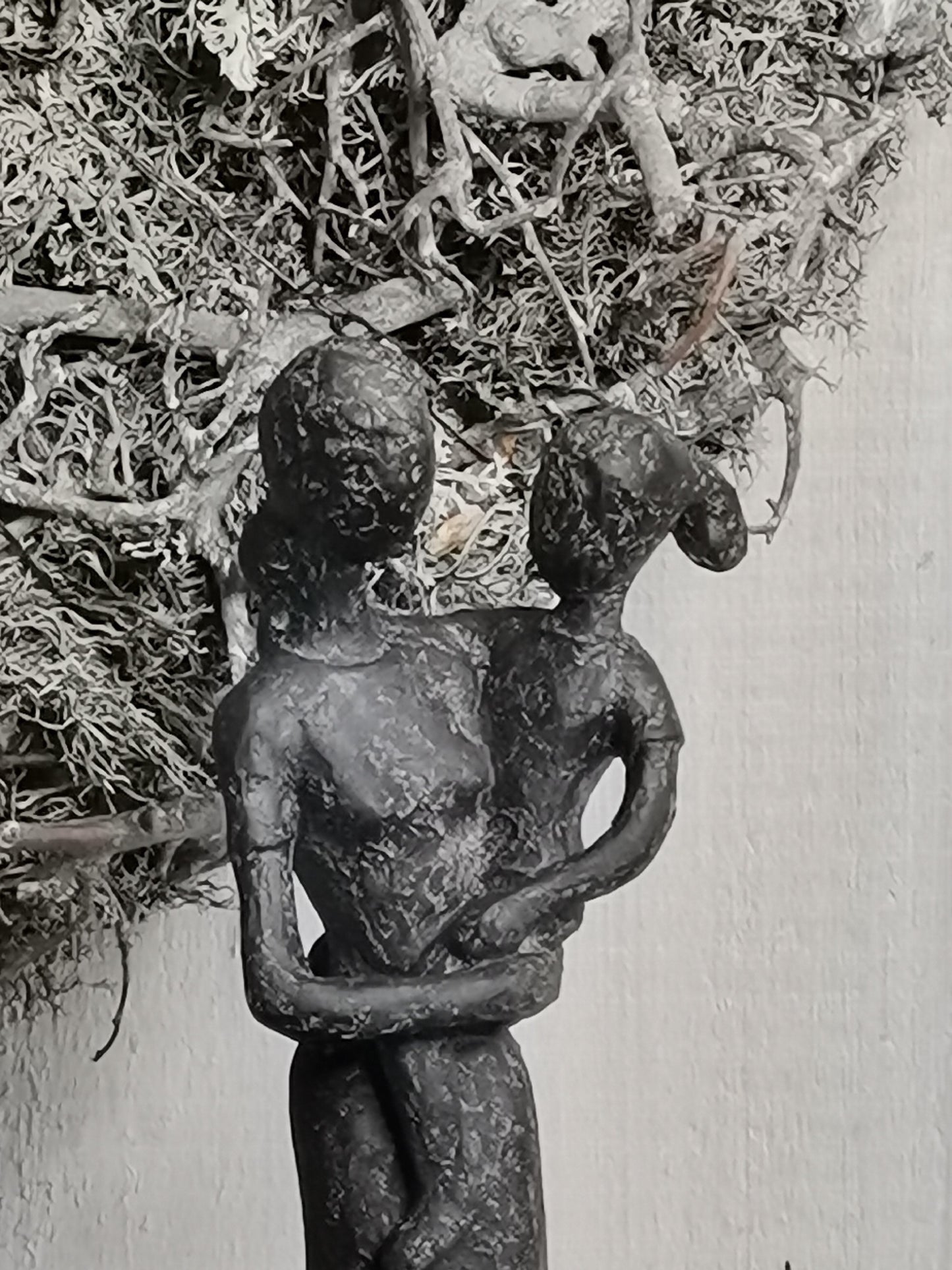 EXNER DEKO FIGUR SKULPTUR HILDA MUTTER MIT KIND HÖHE 31 cm ABSTRAKT SCHWARZ