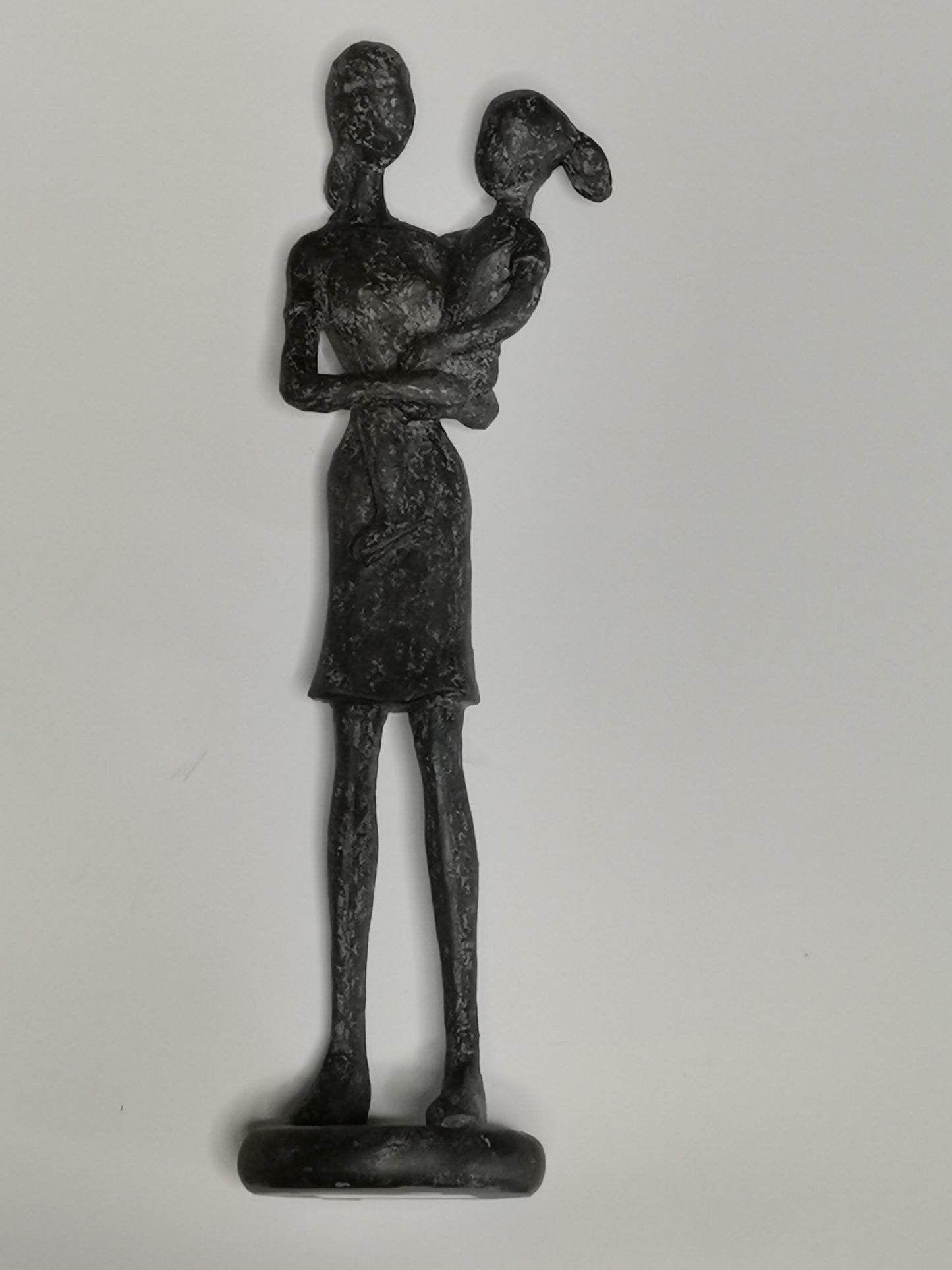 EXNER DEKO FIGUR SKULPTUR HILDA MUTTER MIT KIND HÖHE 31 cm ABSTRAKT SCHWARZ