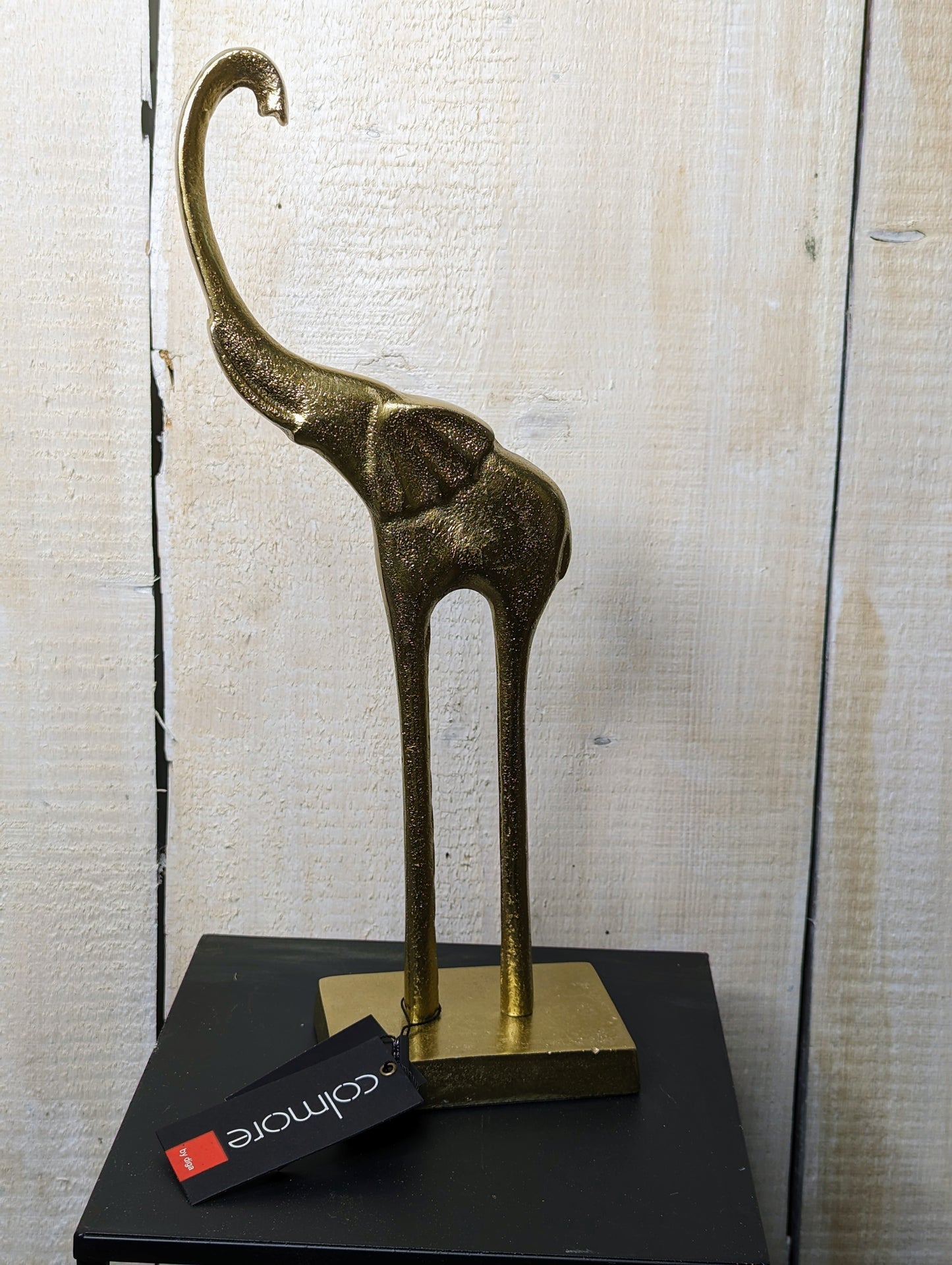 COLMORE Skulptur Elefant L H42 cm Elefant S H34 cm Alu Raw New Bronze Dekoration
