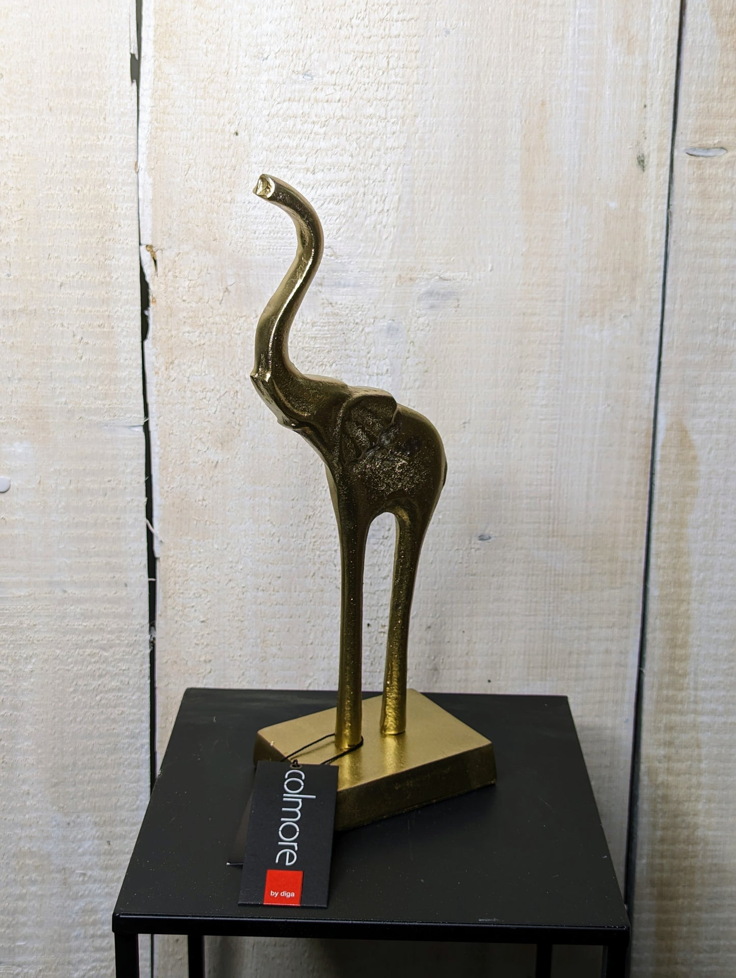 COLMORE Skulptur Elefant L H42 cm Elefant S H34 cm Alu Raw New Bronze Dekoration