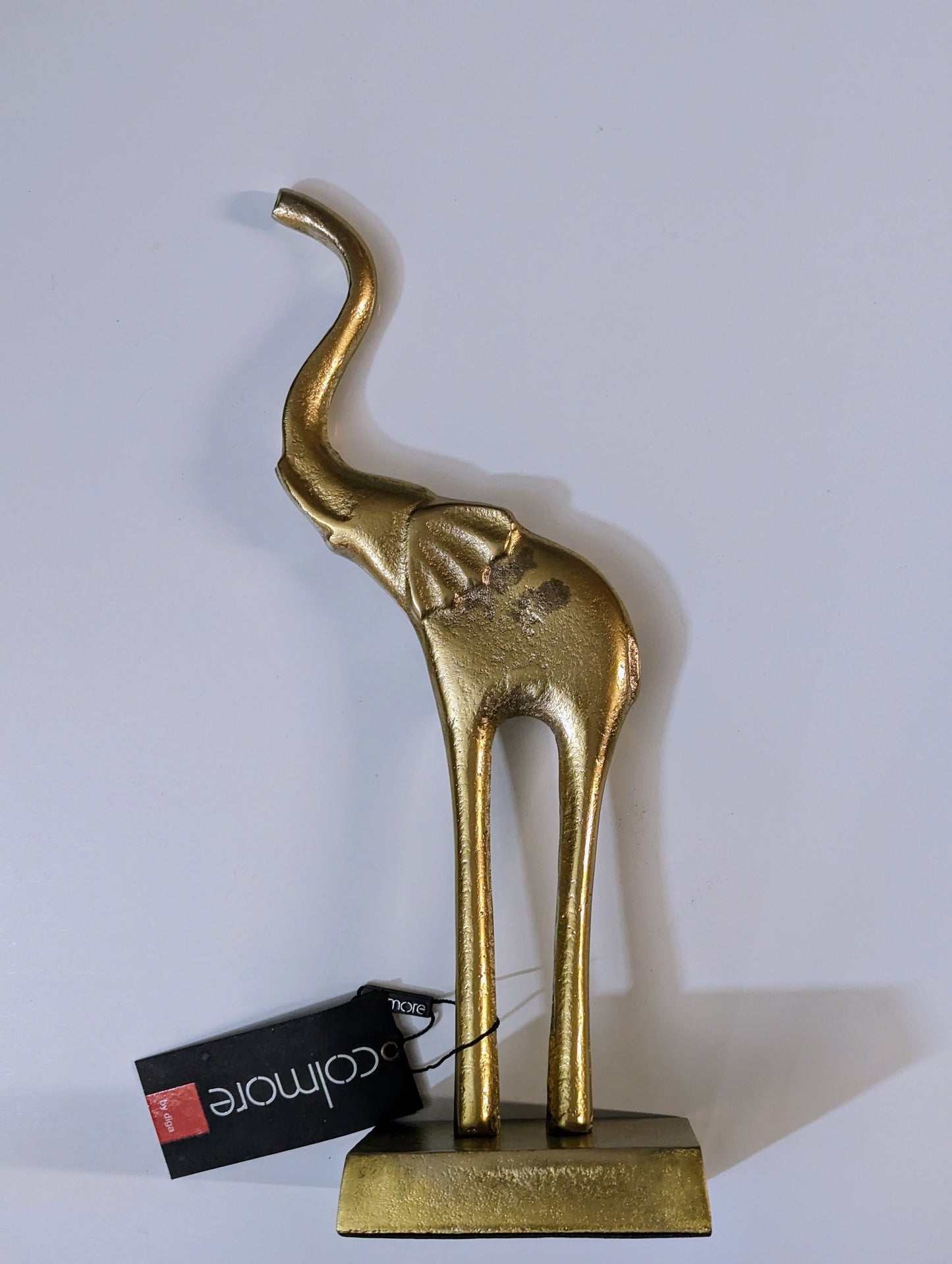COLMORE Skulptur Elefant L H42 cm Elefant S H34 cm Alu Raw New Bronze Dekoration
