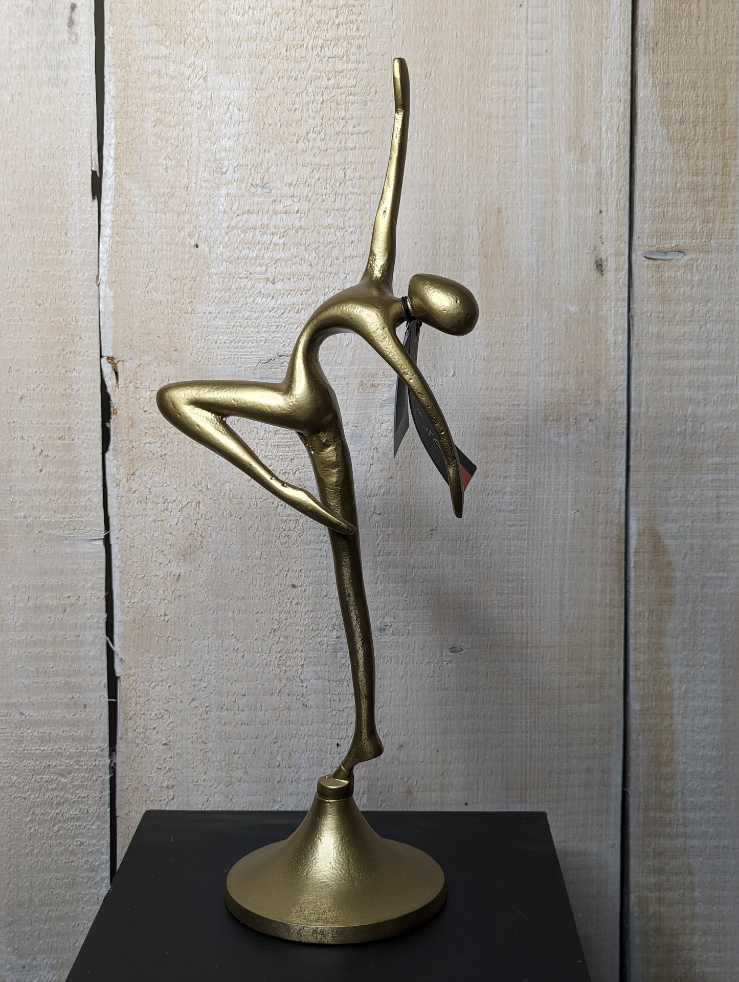 COLMORE Skulptur Mensch 21x8x43 cm Alu RAW New Bronze Matt Dekoration Modern