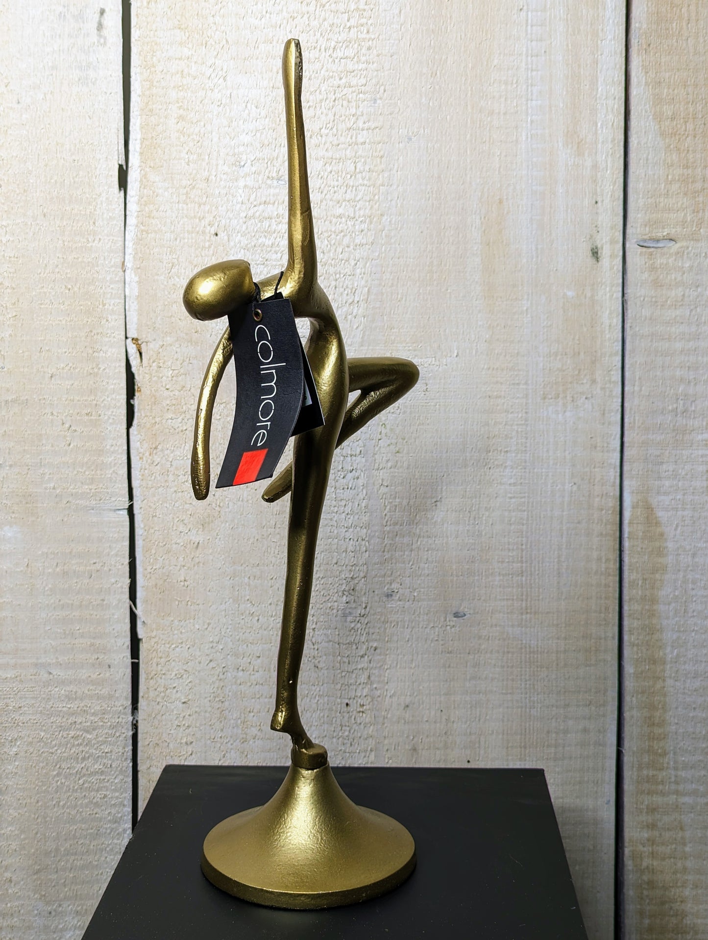 COLMORE Skulptur Mensch 21x8x43 cm Alu RAW New Bronze Matt Dekoration Modern