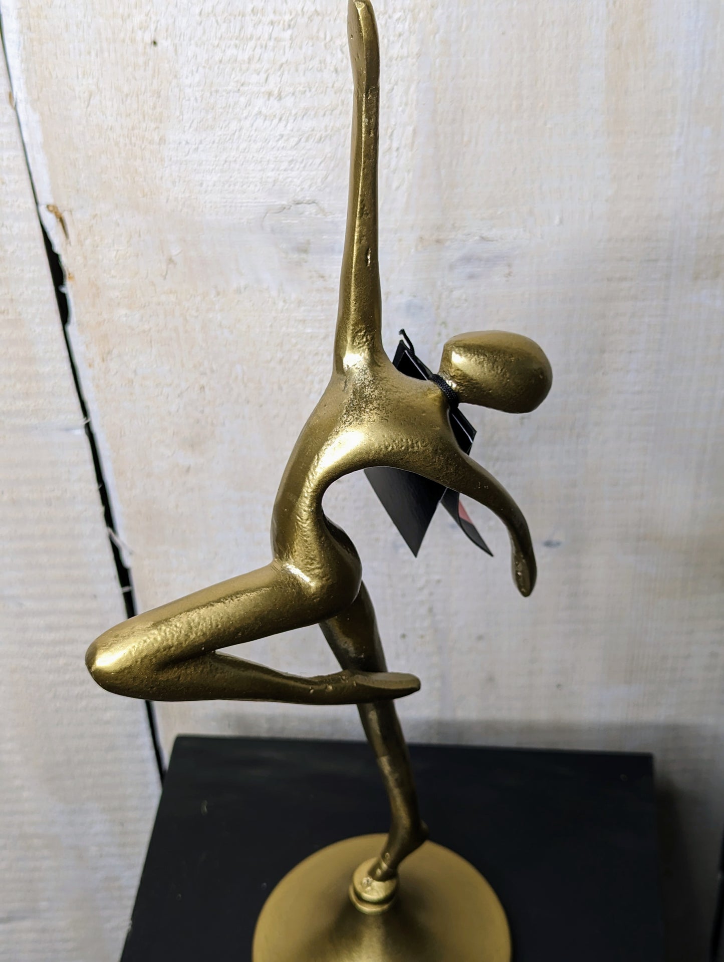COLMORE Skulptur Mensch 21x8x43 cm Alu RAW New Bronze Matt Dekoration Modern