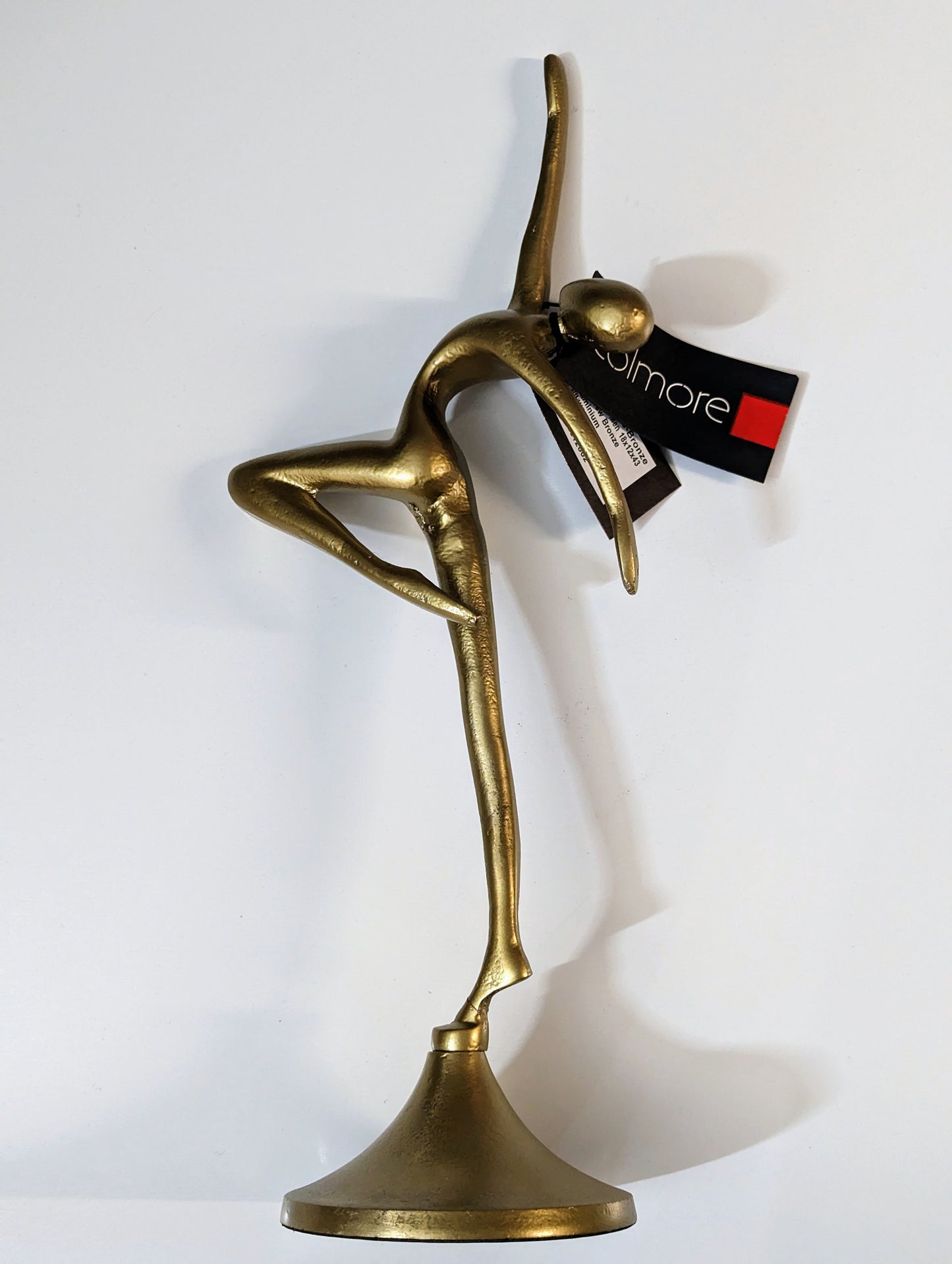 COLMORE Skulptur Mensch 21x8x43 cm Alu RAW New Bronze Matt Dekoration Modern