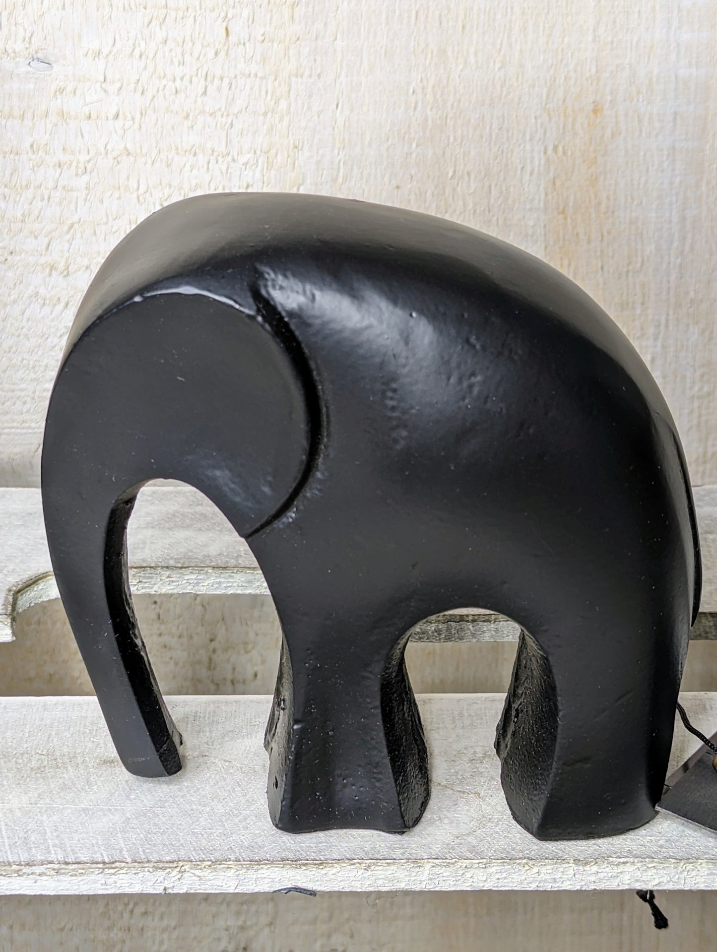 COLMORE Skulptur Elefant L H18 cm Elefant S H13 cm Alu Black Matt Dekoration