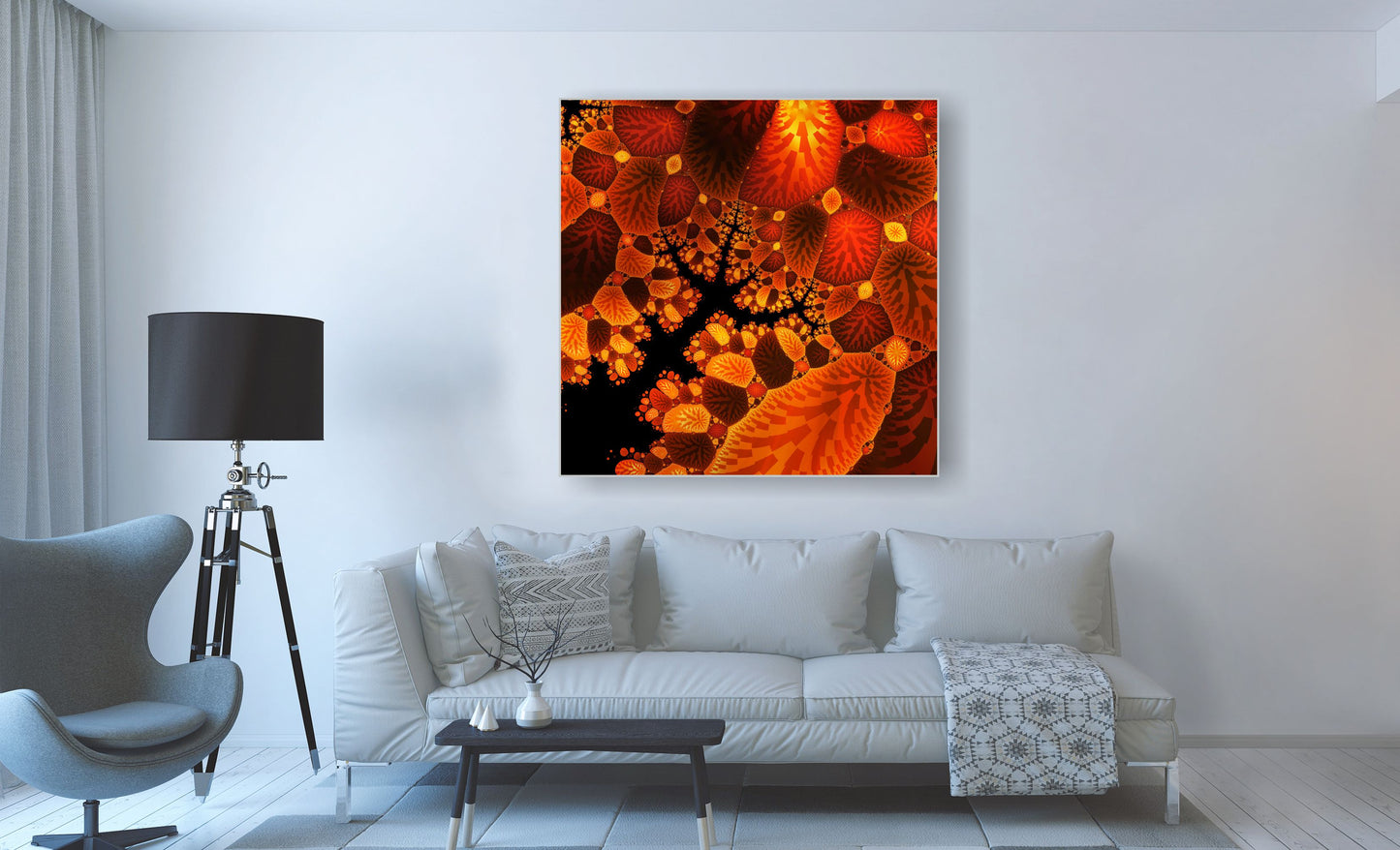 WANDBILDER MIT RAHMEN ABSTRAKT BILDER XXL MODERN WOHNZIMMER BLÄTTER