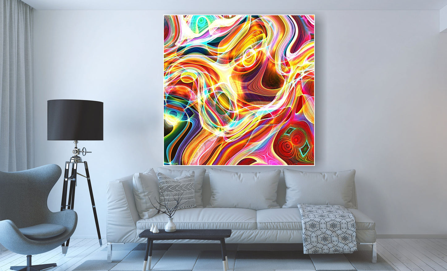 WANDBILDER ALURAHMEN ABSTRAKTE BILDER WOHNZIMMER 150x150 KUNST KREATIV