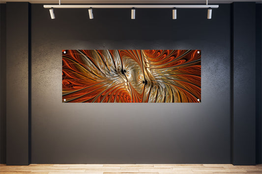 ABSTRAKTE WANDBILDER POSTER DEKO BILDEr XXL 160x60 DIGITAL ROT MODERN