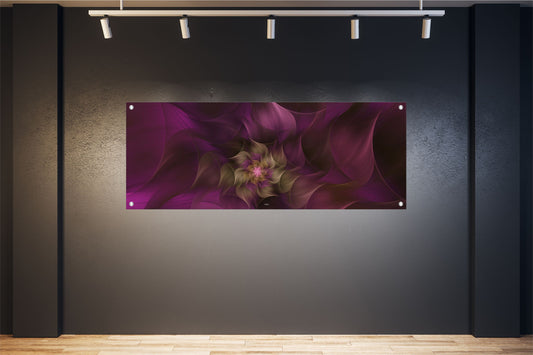 ABSTRAKTE WANDBILDER POSTER DEKO BILDER XXL 160x60 BLÜTE VIOLETT MODERN