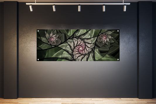 ABSTRAKTE WANDBILDER POSTER DEKO BILDEr XXL 160x60 DIGITAL BLÜTE MODERN