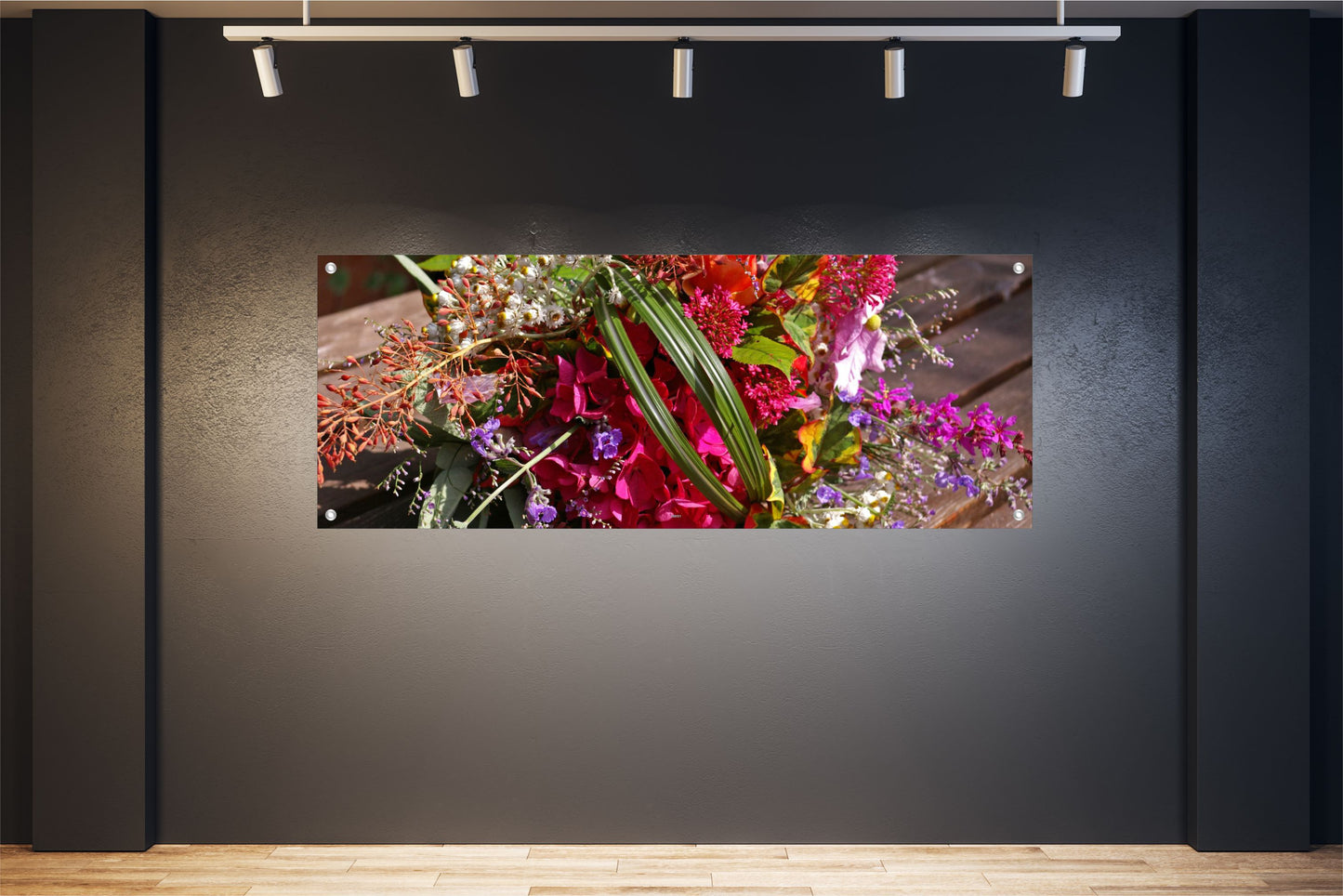 BLUMEN WANDBILDER POSTER DEKO BILDER XXL 160x60 BLUMENSTRAUSS BUNT