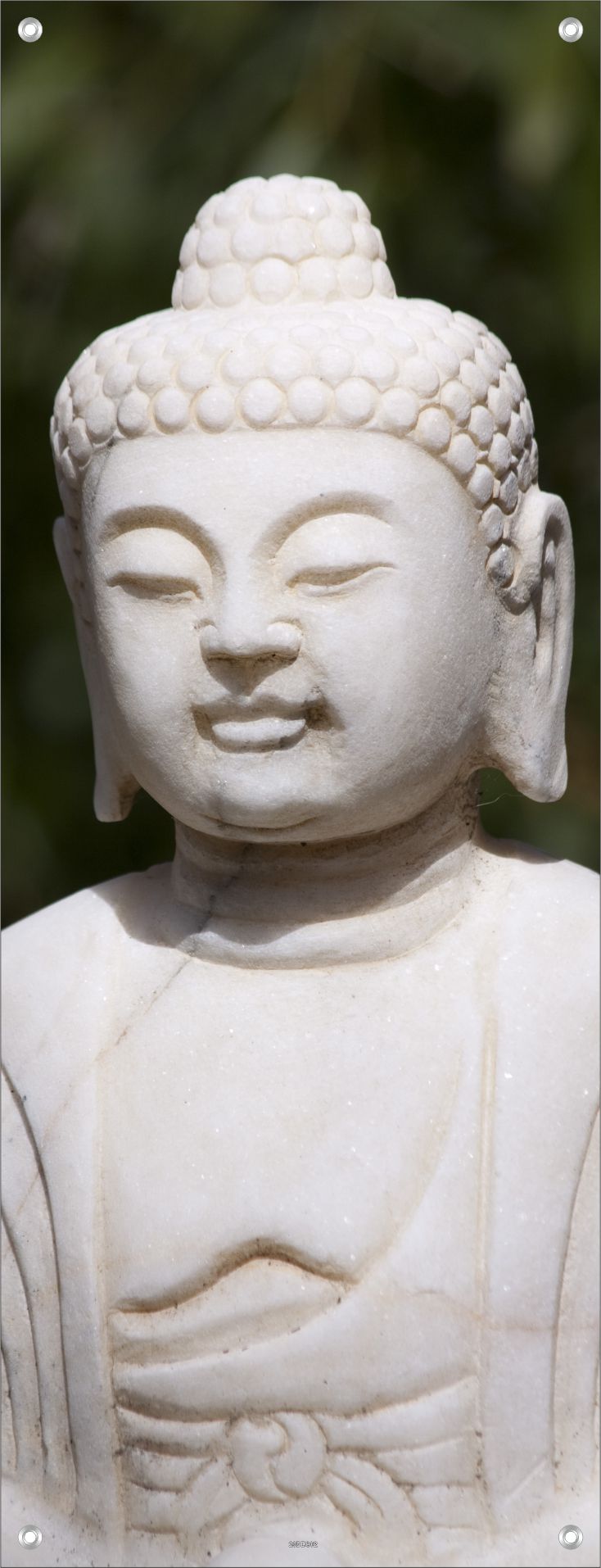 BUDDHA WANDBILDER POSTER DEKO BILDER XXL 60x160 BUDDHISMUS STATUE WEISS