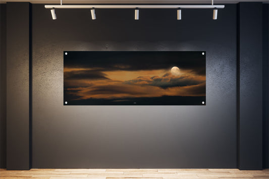 LANDSCHAFT WANDBILDER POSTER DEKO BILDER XXL 160x60 ABENDHIMMEL MOND
