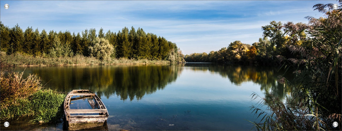 LANDSCHAFT WANDBILDER POSTER DEKO BILDER GROSSINNEN AUSSEN SEE BOOT NATUR